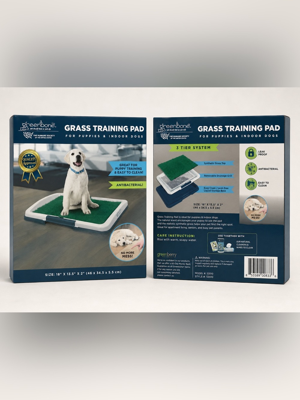 Greenbone Grass Training Pad for Puppies & Indoor Dogs 3-Tier System New